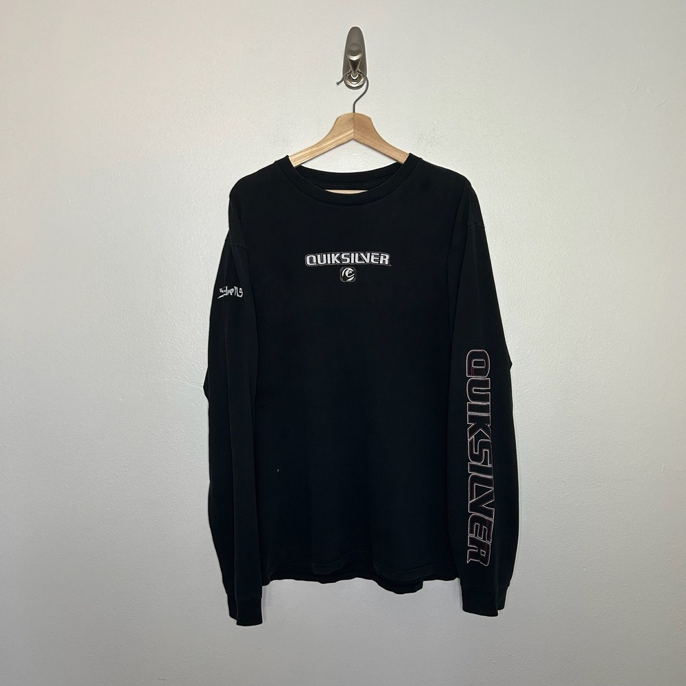 Vintage Quiksilver Y2K Surf Graphic Long Sleeve Shirt Sz L